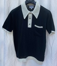 Duffer of st George yardie polo. Black and cream size large