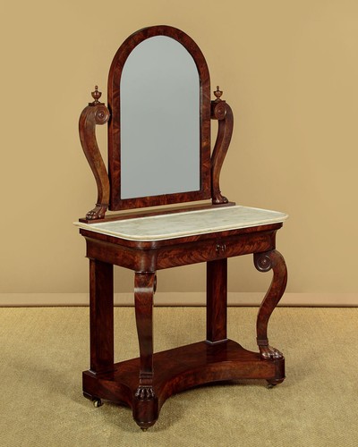 Antique mahogany marble top - mahogany,