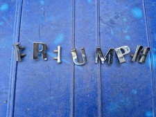 Triumph Bonnet Boot Letter Set Badge Emblem