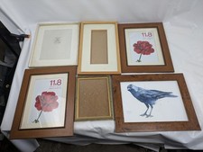 5 x  Vintage Wooden Picture