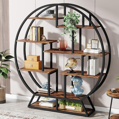 Round bookcase industrial - bookcase,