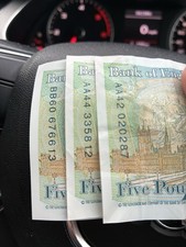 3 Rare £5 Notes, 2 AA Serial