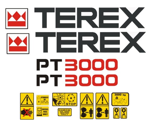 Decal sticker set for terex - sticker, for: