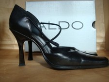 ALDO UK 5 BLACK LEATHER 2 PART