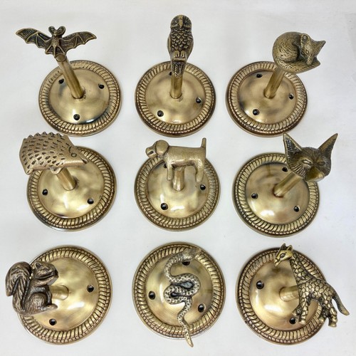 Antique brass animal curtain - antique,
