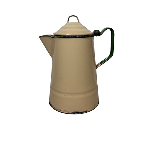 Vintage enamel coffee pot - vintage,