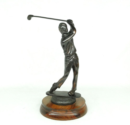Bronze metal golfing golf - metal,