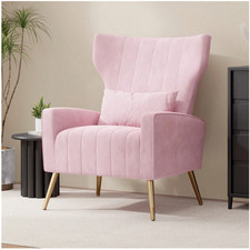 Velvet Recliner Armchair with