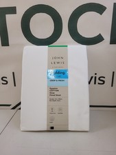 John Lewis Organic Cotton Deep Fitted Sheet Single White 200TC