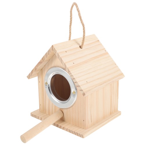 Khaki wooden bird - wooden,