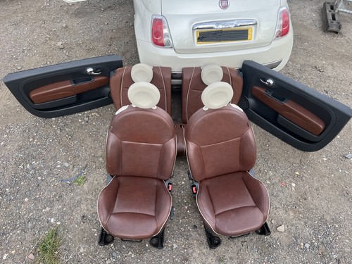 Fiat 500 seats - 500, brown