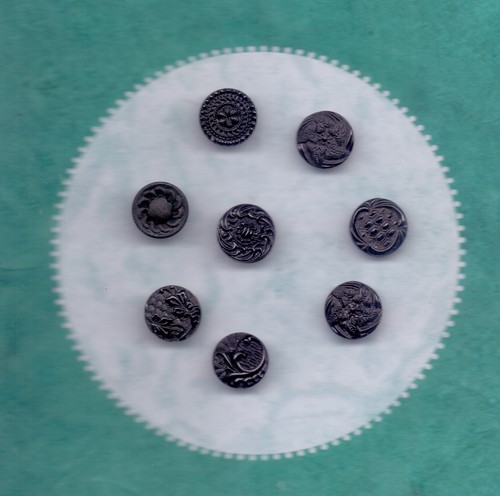 Antique glass buttons - 8,
