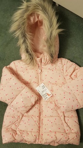 Girl pink heart padded - pink,