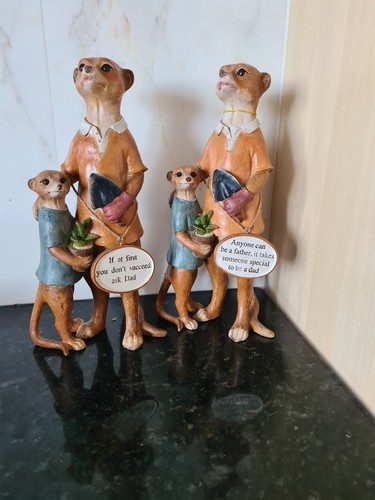 Wooden meerkat ornaments