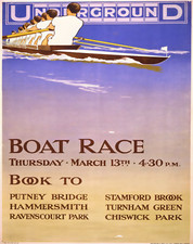 Underground Boat Race Poster Vintage Rowing Wall Art - 12X16/16X20/18X24/24X36