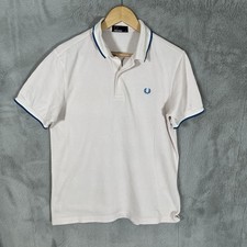 Fred Perry Polo Shirt Mens Medium Baby Pink Mod Casual M1200