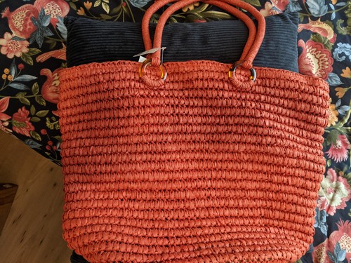 Topshop orange straw beach - straw,