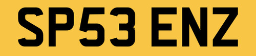 Spens private car reg - car, number