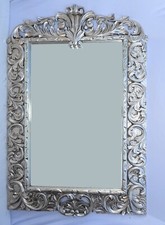 Italian Pier Mirror Rococo Silver Gilt 6 Ft