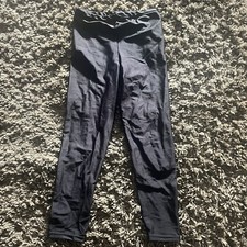 1st Position Black Lycra Dance Leggings Size 3- Child Extra Large 