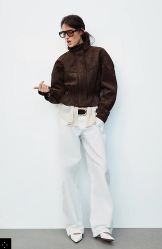Zara women suede leather - zara,