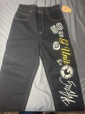 G-Unit  Blue Denim Baggy Jeans  Y2k Embroidered Heavy Construction NEW with Tag