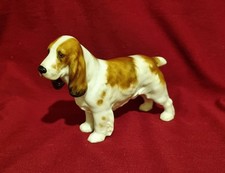 ROYAL DOULTON DOG COCKER SPANIEL No.HN 1037 SMALL WHITE &  BROWN GLOSS