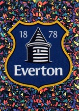 Topps Premier League 2014 Football Sticker - Everton Crest Badge 83