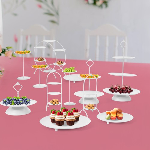 Black cake stand round - cake,