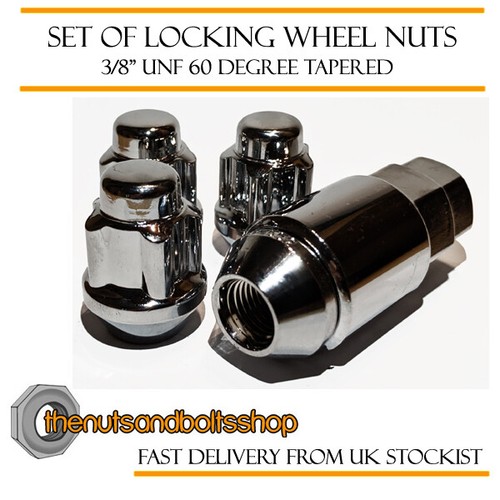 Chrome locking wheel nuts - locking, 3/8"