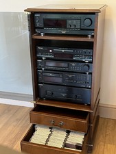 Bespoke designed Glazed Hi-Fi Media Cabinet - Living Room Furniture Real wood