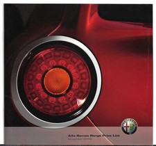 Alfa Romeo Prices & Equipment 2009-2010 UK Brochure 147 GT 159 Brera Spider FAIR