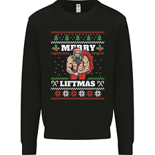 Gym Merry Liftmas Christmas Bodybuilding Mens Sweatshirt Jumper