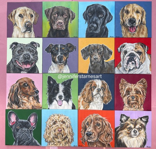Dog breed original painting - , on