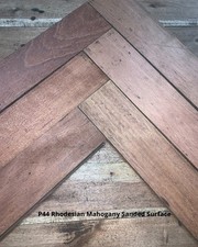 Stunning Rhodesian Mahogany Reclaimed Parquet Flooring - Bespoke Bitumen Removed