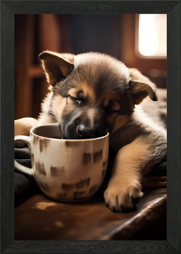 German shepherd coffee - coffee, pup