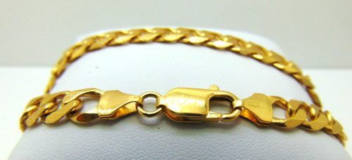 9ct gold gents curb - gold,