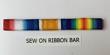 WW1 TRIO SEW ON RIBBON BAR