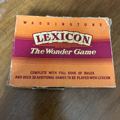 Vintage lexicon card game - game, by