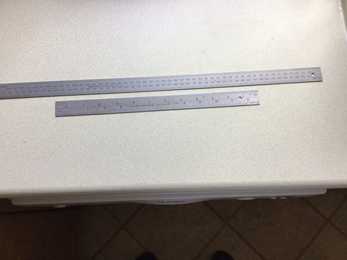 Rabone steel rule - steel,
