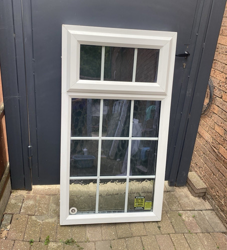 White upvc double - glazed, grid