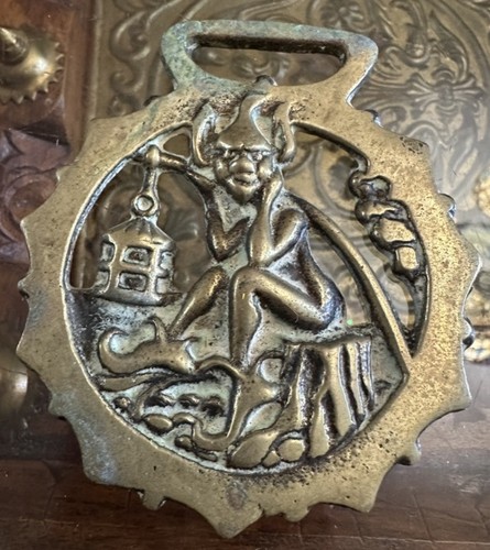 Horse brass medallion - brass,