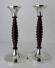 Pair of Silver and Oak