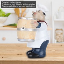 Resin Chef Statue Toothpick Holder Nordic Figurine Restaurant Tabletop