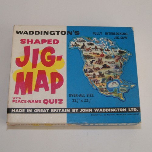 Vintage waddington jig map - vintage, jig-map
