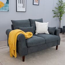 Panana Linen Fabric 2 & 3 Seater Sofa Couch with Wood Legs 3 Colours