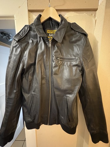 Superdry men leather jacket - superdry, men's