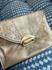 Jimmy Choo Gold Leather Clutch