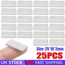 25PCS Strong Magnets 25x10x2mm