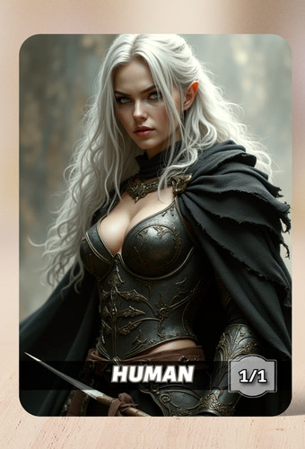 Human tokens anime white - human,